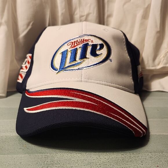 Nascar Miller Lite Brad Keselowski Velcroback Hat - New - Picture 1 of 9